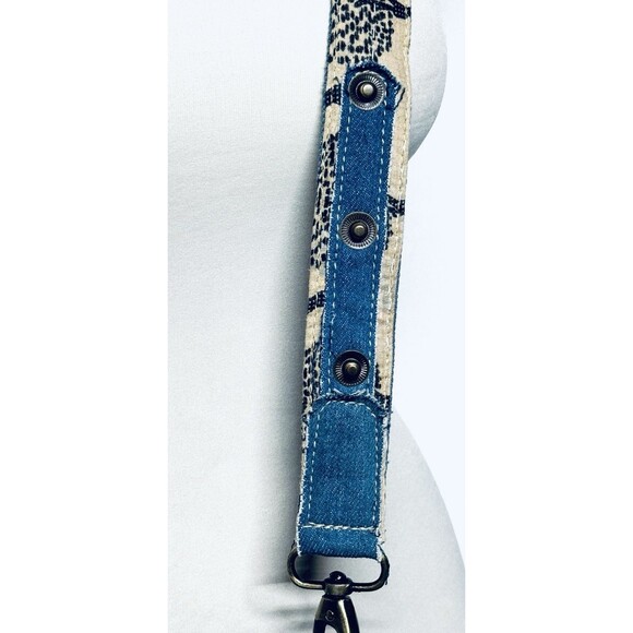 Travelteli Vintage Lot Patchwork Denim Purse Bag Crossbody Adjustable Strap New - Picture 5 of 12